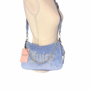 Juicy Couture Light Blue Shoulder Bag with Chain and Coin Purse
